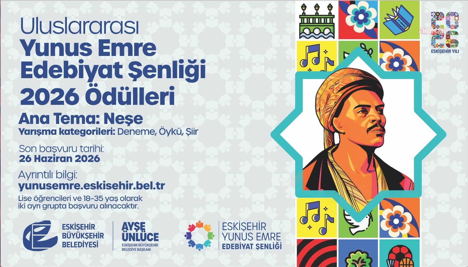 Eskişehir’de edebiyatın kalbi “Neşe” ile atacak: Uluslararası Yunus Emre Edebiya