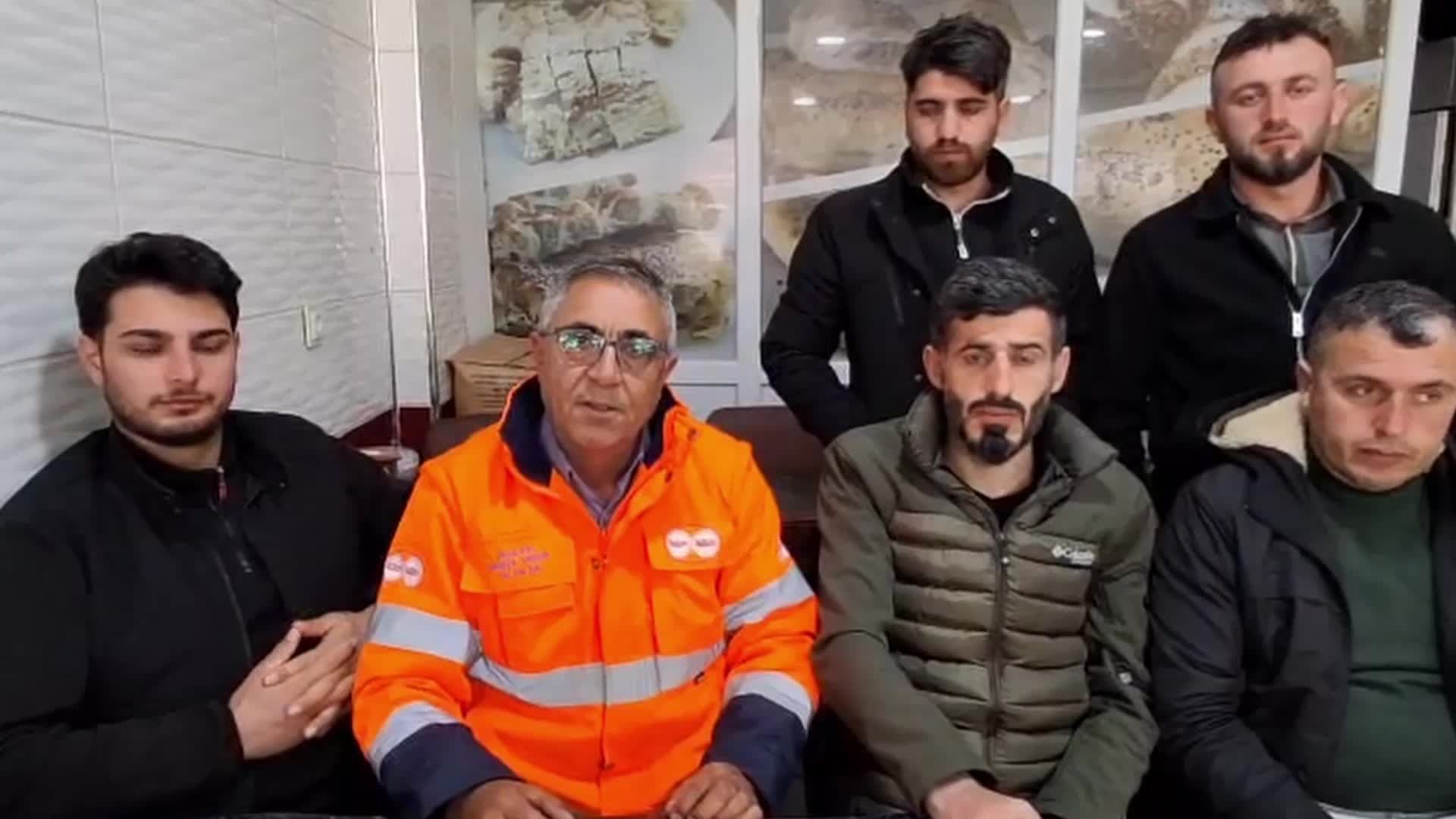 Sazlıbosna’daki inşaatta eylem yapan işçileri ziyaret eden sendika başkanı Sert: