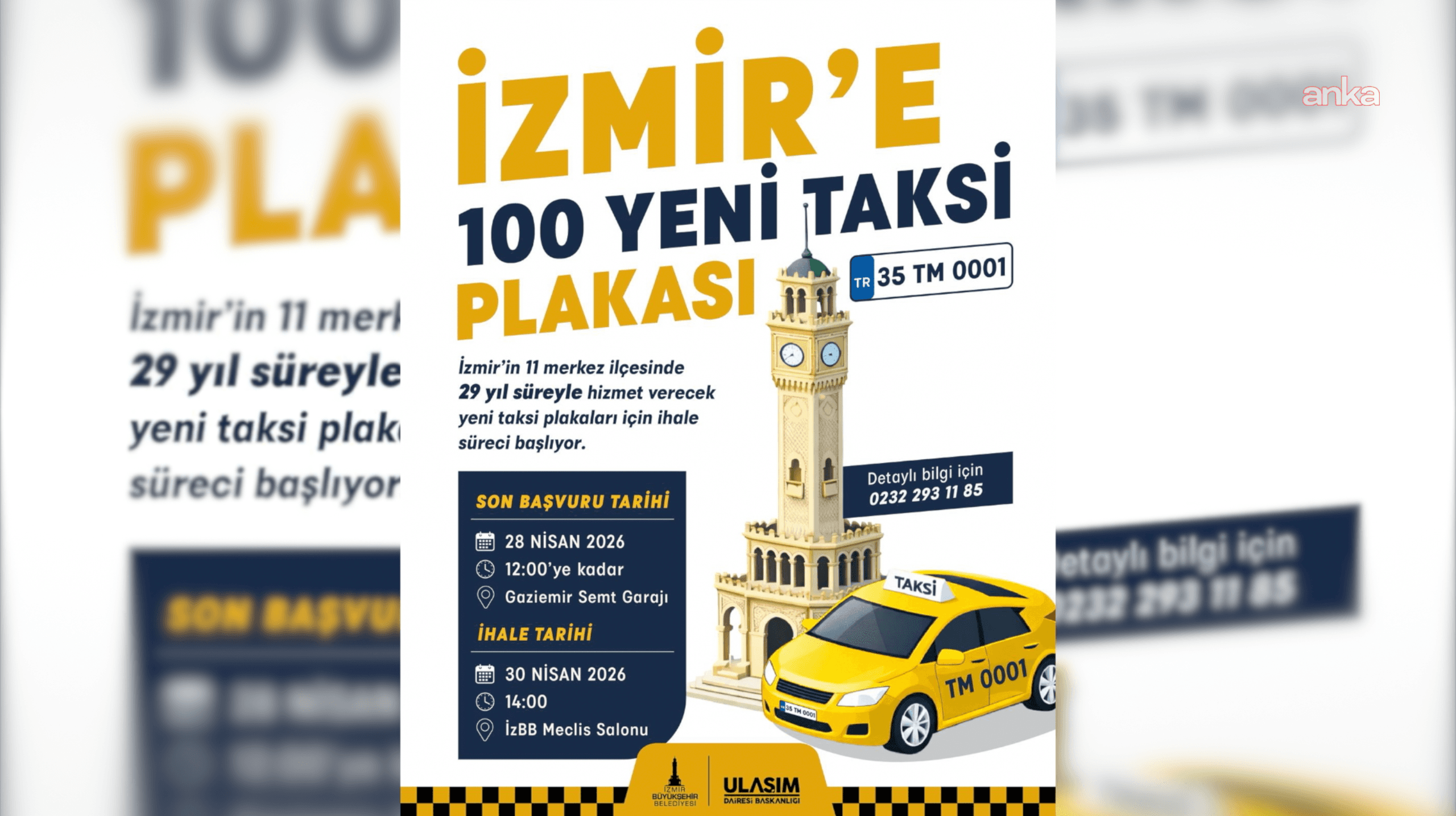 İzmir’in kent merkezine 100 yeni taksi