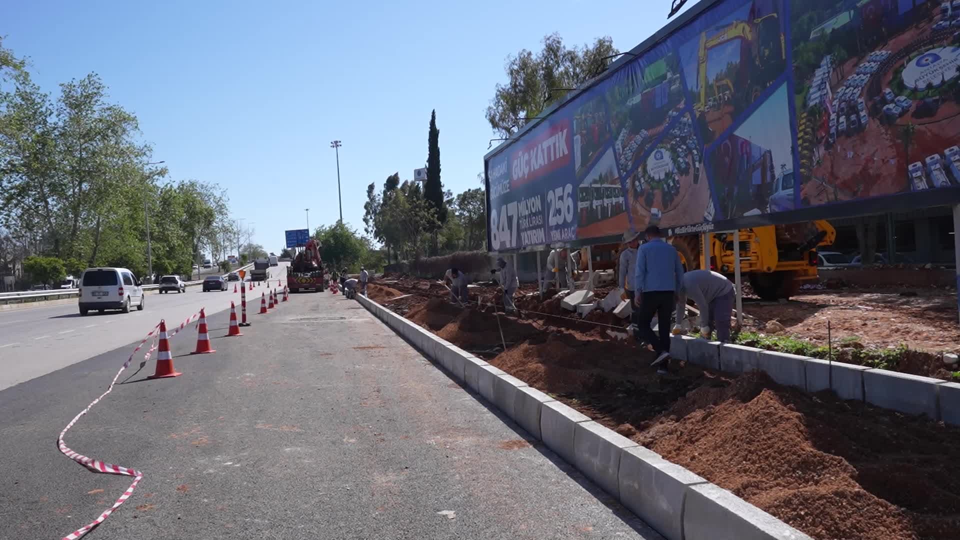 Antalya Büyükşehir Belediyesi'nden İller Bankası Kavşağı ve bağlantı yollarında